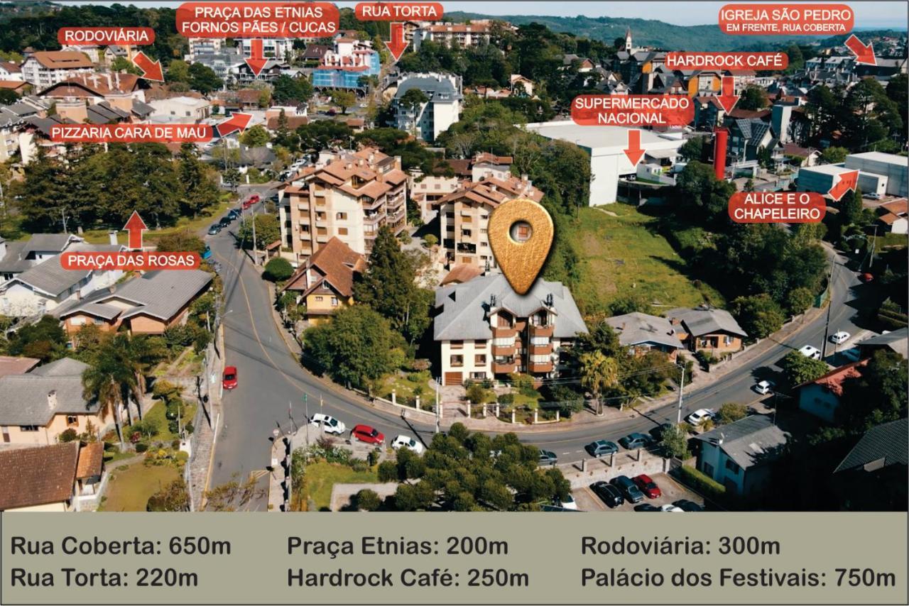 Bridiblanco'S Gramado - Proximo A Rua Torta Lägenhet Exteriör bild